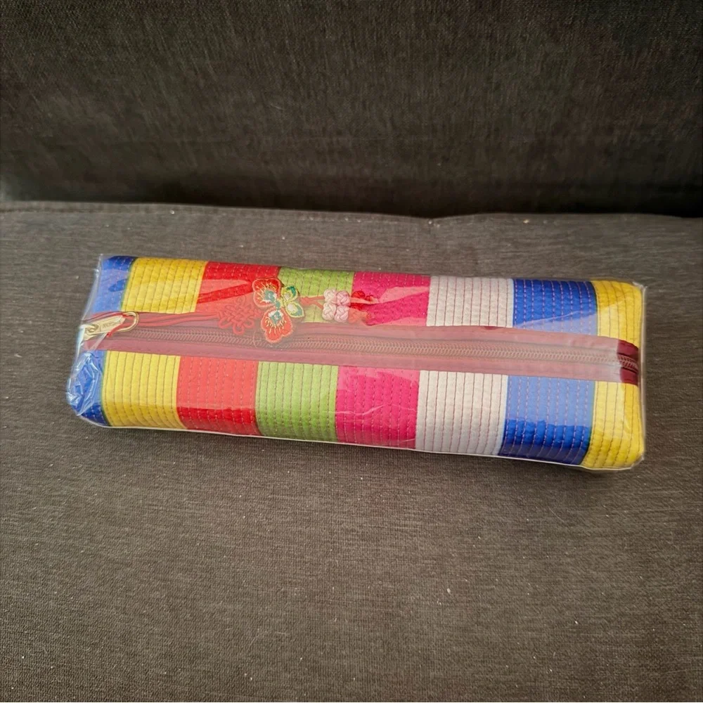 Colorful Striped Pencil Case